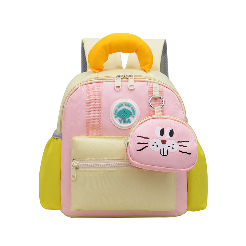 Jauns bērnudārza mugursoma, neilons, elpojoša un ārkārtīgi viegla, ar gaisa spilvena plecu siksnām, poliestera oderes, burta raksts