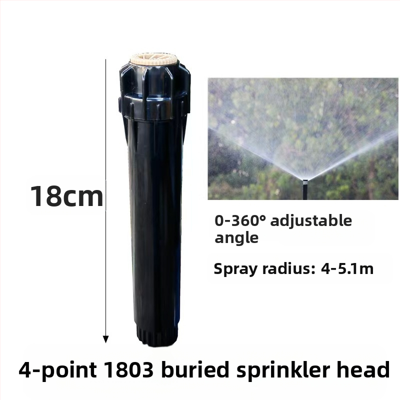 Guangying užkasamas teleskopinis purkštuvas su 360° sukimu, skirtas laistymui vejo ir sode (inžineriniai plastikai)