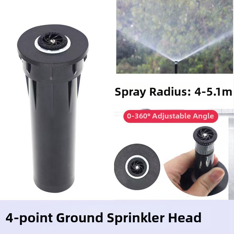 Guangying užkasamas teleskopinis purkštuvas su 360° sukimu, skirtas laistymui vejo ir sode (inžineriniai plastikai)