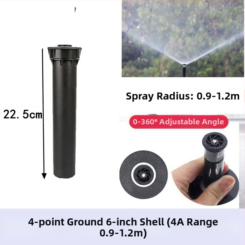 Guangying užkasamas teleskopinis purkštuvas su 360° sukimu, skirtas laistymui vejo ir sode (inžineriniai plastikai)