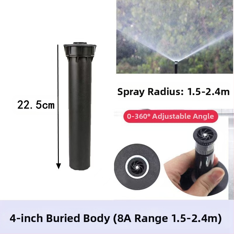 Guangying užkasamas teleskopinis purkštuvas su 360° sukimu, skirtas laistymui vejo ir sode (inžineriniai plastikai)