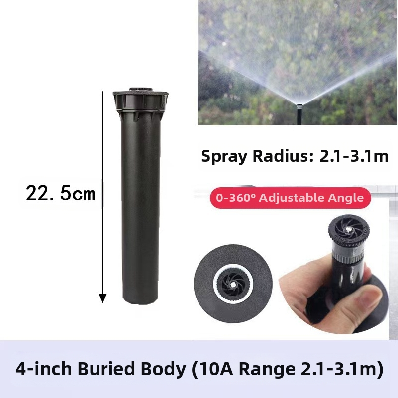 Guangying užkasamas teleskopinis purkštuvas su 360° sukimu, skirtas laistymui vejo ir sode (inžineriniai plastikai)