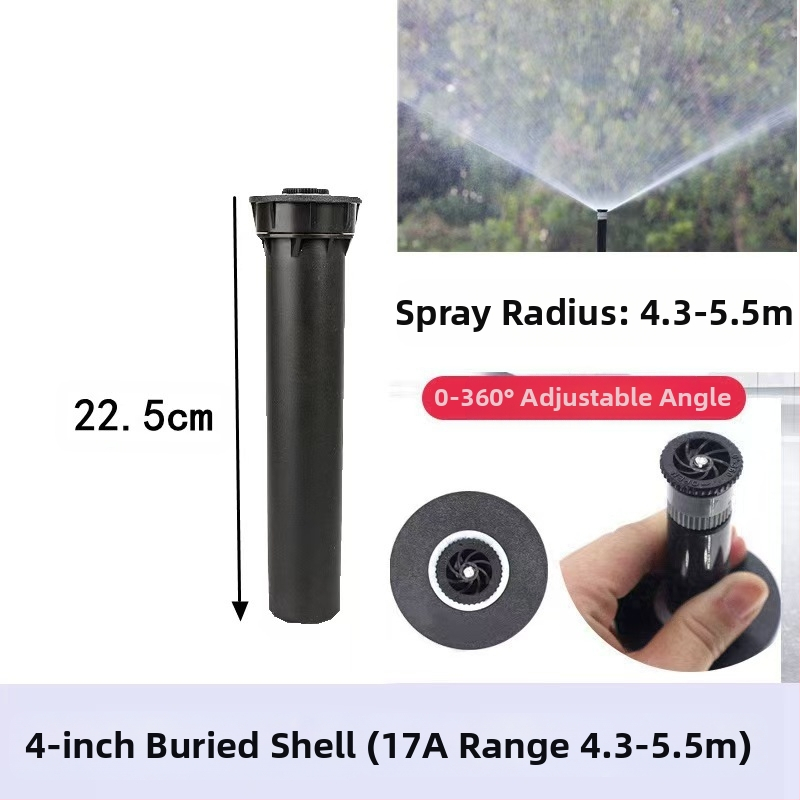 Guangying užkasamas teleskopinis purkštuvas su 360° sukimu, skirtas laistymui vejo ir sode (inžineriniai plastikai)