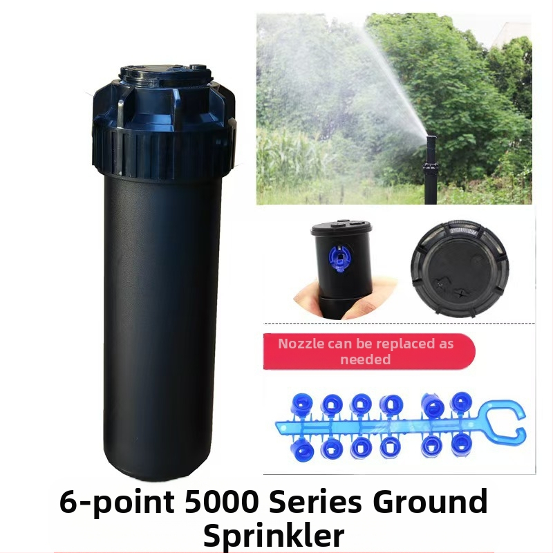 Guangying užkasamas teleskopinis purkštuvas su 360° sukimu, skirtas laistymui vejo ir sode (inžineriniai plastikai)