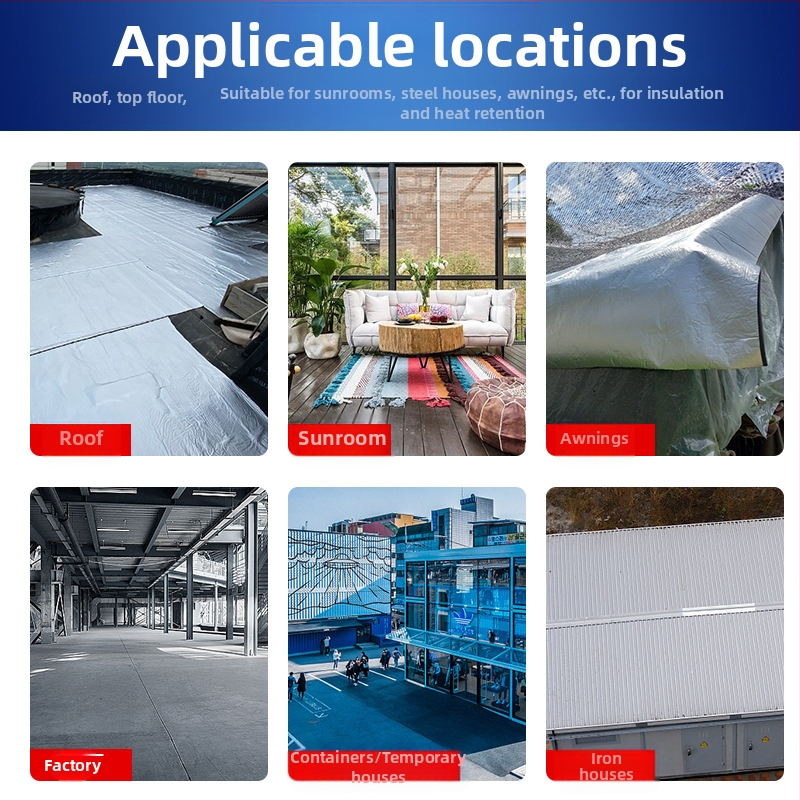 Aliuminio folijos izoliacija – lipnioji stogo izoliacija, mikroporozė, gumos-vatos šerdis, rulonas, 0.033 W/mK