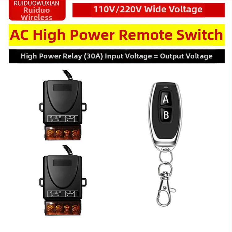 Belaidė nuotolinio valdymo jungiklis lempai ir varikliui – Ruiduo chuang