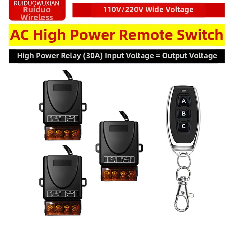 Belaidė nuotolinio valdymo jungiklis lempai ir varikliui – Ruiduo chuang