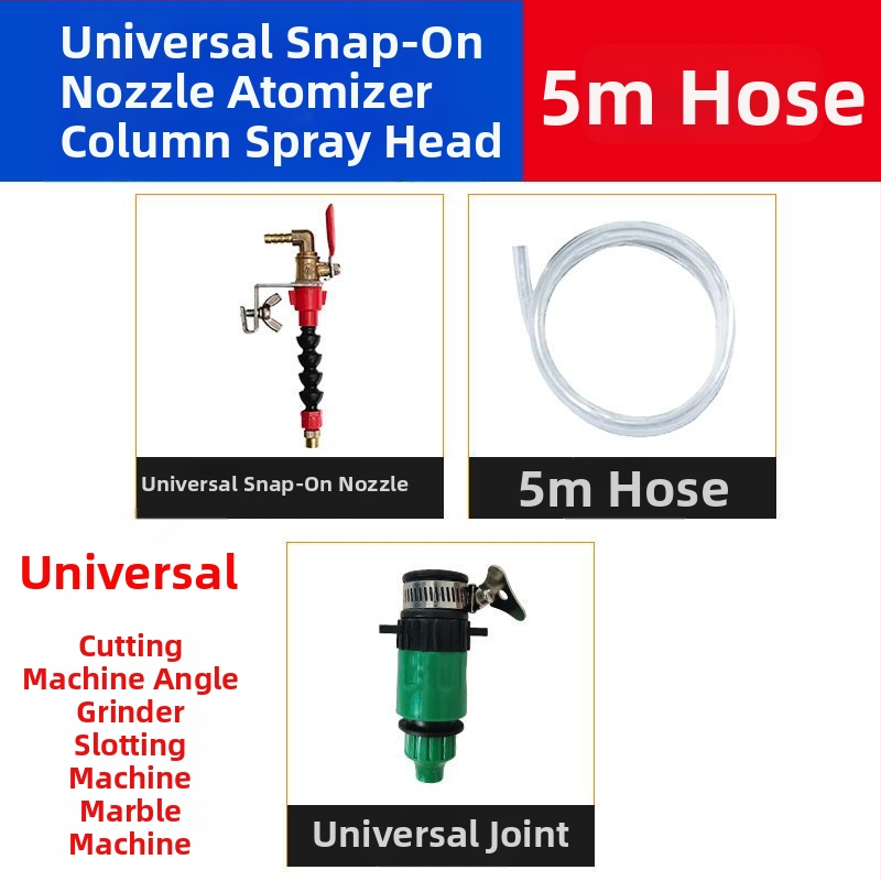 Устройство за водно пръскане за режещи и фрезерни машини с прахозащита и охлаждане, универсално за каменоделски машини, аксесоар за ъглошлайф