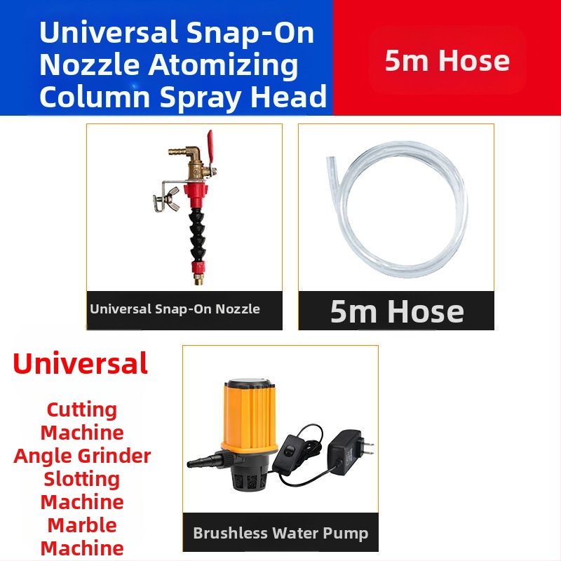 Устройство за водно пръскане за режещи и фрезерни машини с прахозащита и охлаждане, универсално за каменоделски машини, аксесоар за ъглошлайф