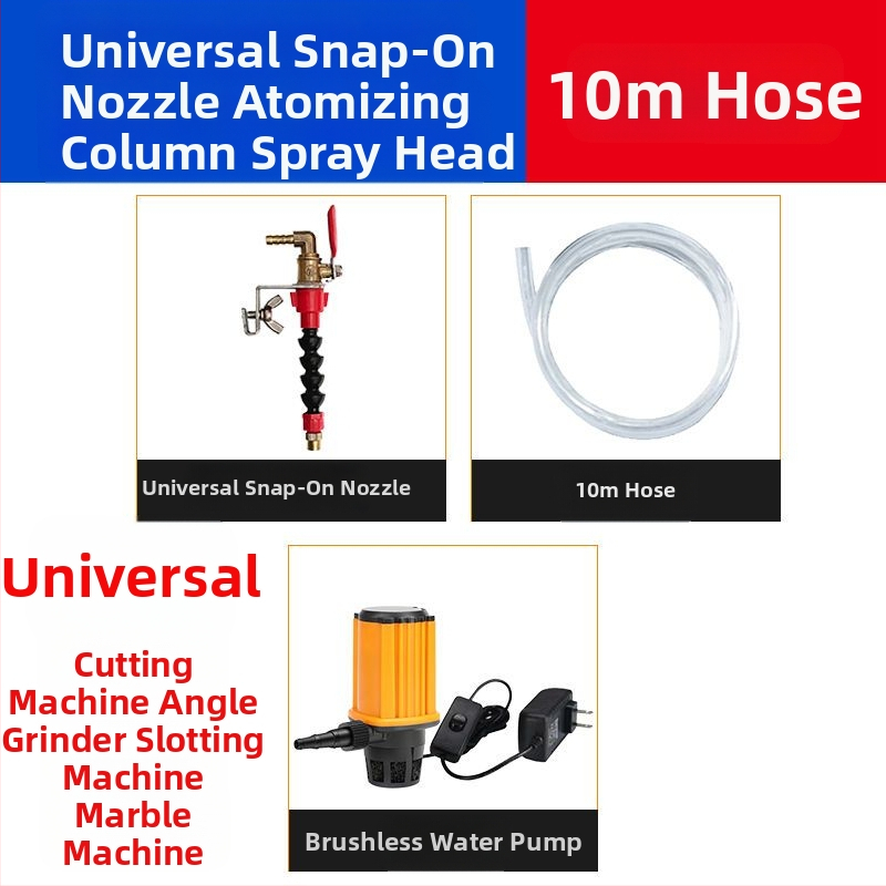 Устройство за водно пръскане за режещи и фрезерни машини с прахозащита и охлаждане, универсално за каменоделски машини, аксесоар за ъглошлайф
