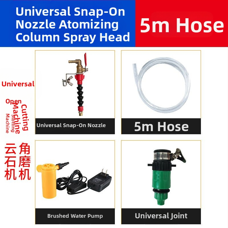 Устройство за водно пръскане за режещи и фрезерни машини с прахозащита и охлаждане, универсално за каменоделски машини, аксесоар за ъглошлайф