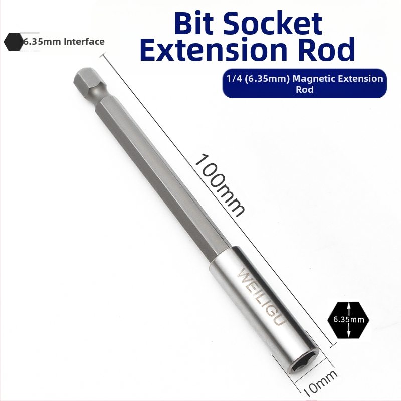 Magnetinis pratęsimo velenas elektriniam atsuktuvui — nerūdijantis plienas, savarankiškai užrakintas, bitų laikiklis