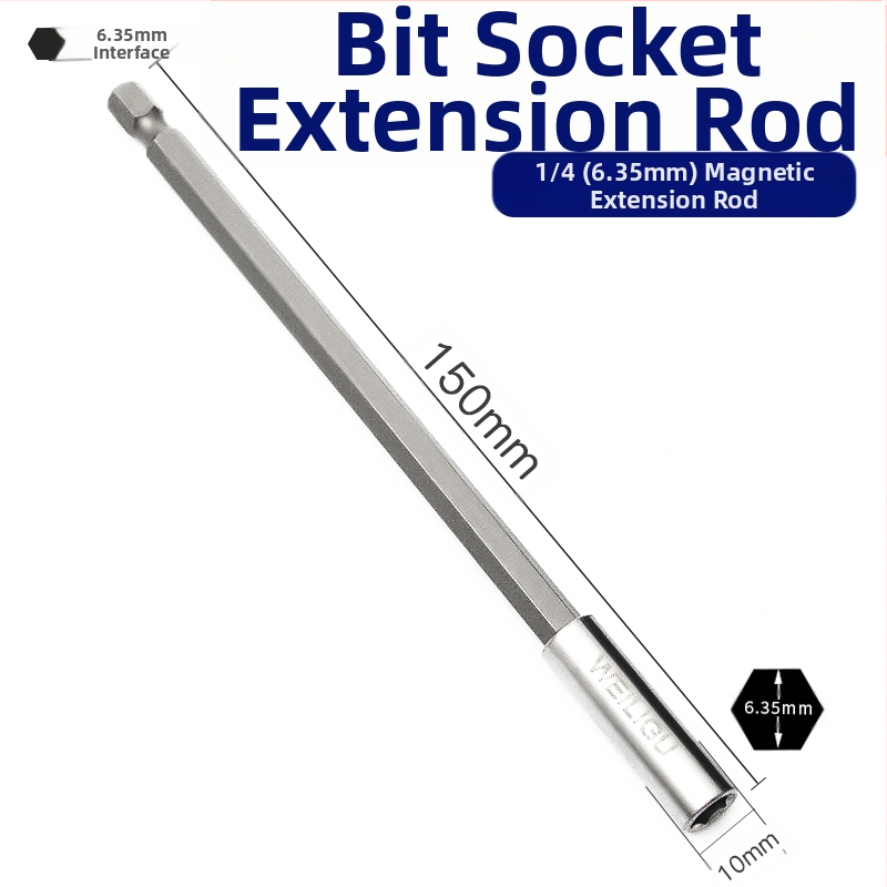 Magnetinis pratęsimo velenas elektriniam atsuktuvui — nerūdijantis plienas, savarankiškai užrakintas, bitų laikiklis