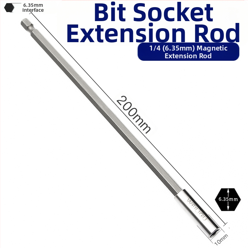 Magnetinis pratęsimo velenas elektriniam atsuktuvui — nerūdijantis plienas, savarankiškai užrakintas, bitų laikiklis