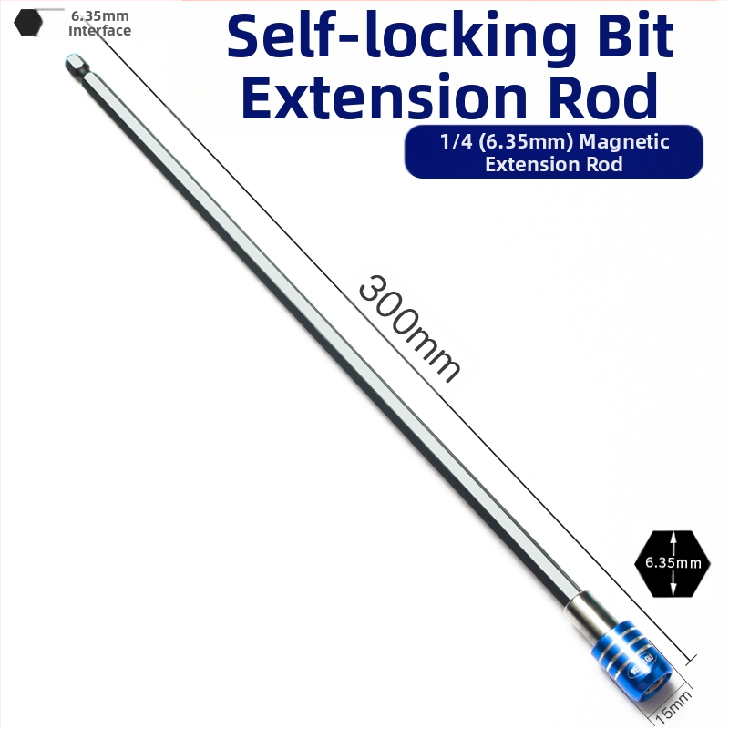 Magnetinis pratęsimo velenas elektriniam atsuktuvui — nerūdijantis plienas, savarankiškai užrakintas, bitų laikiklis