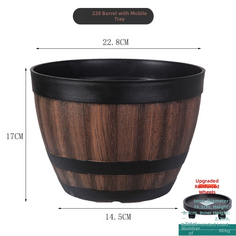 Цветарник от смола, подов модел, класически стил, за домашно градинарство