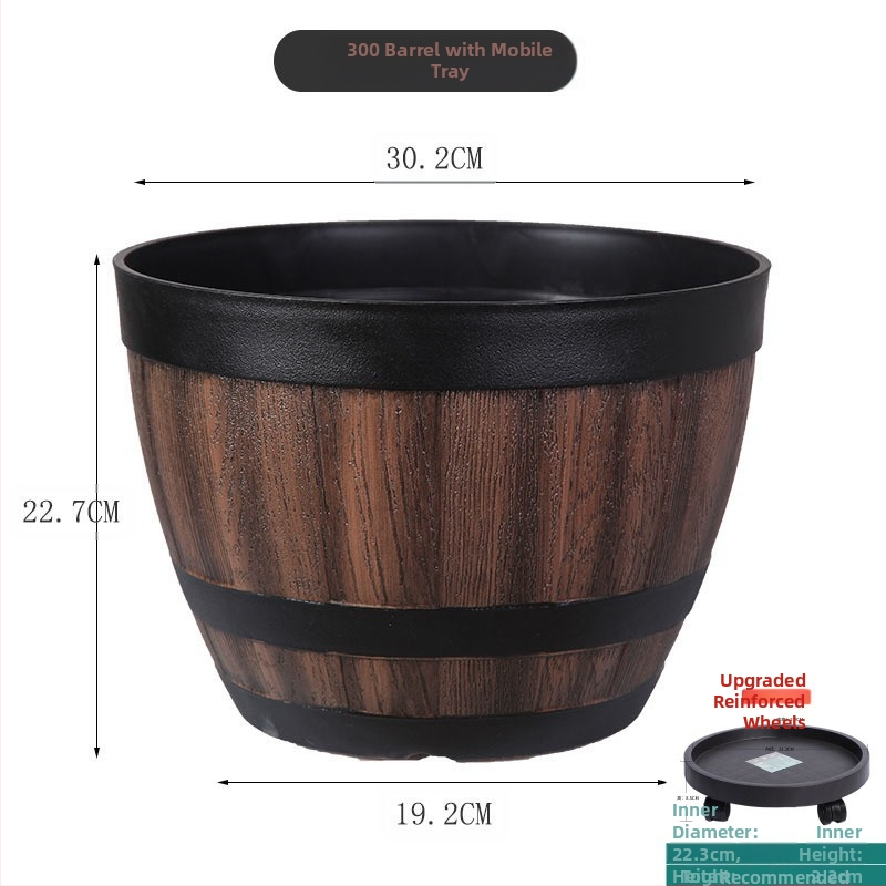 Цветарник от смола, подов модел, класически стил, за домашно градинарство