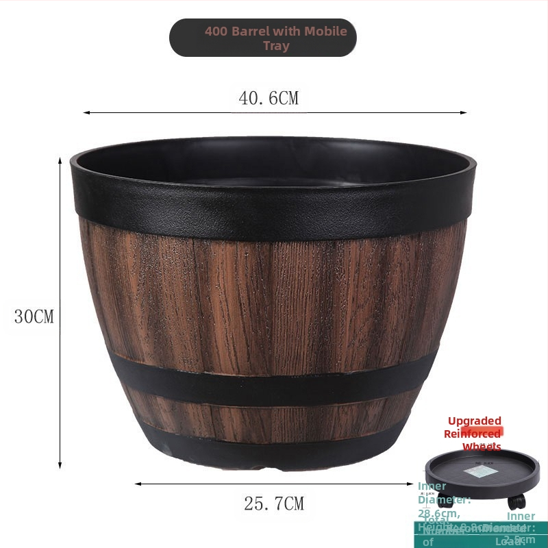 Цветарник от смола, подов модел, класически стил, за домашно градинарство