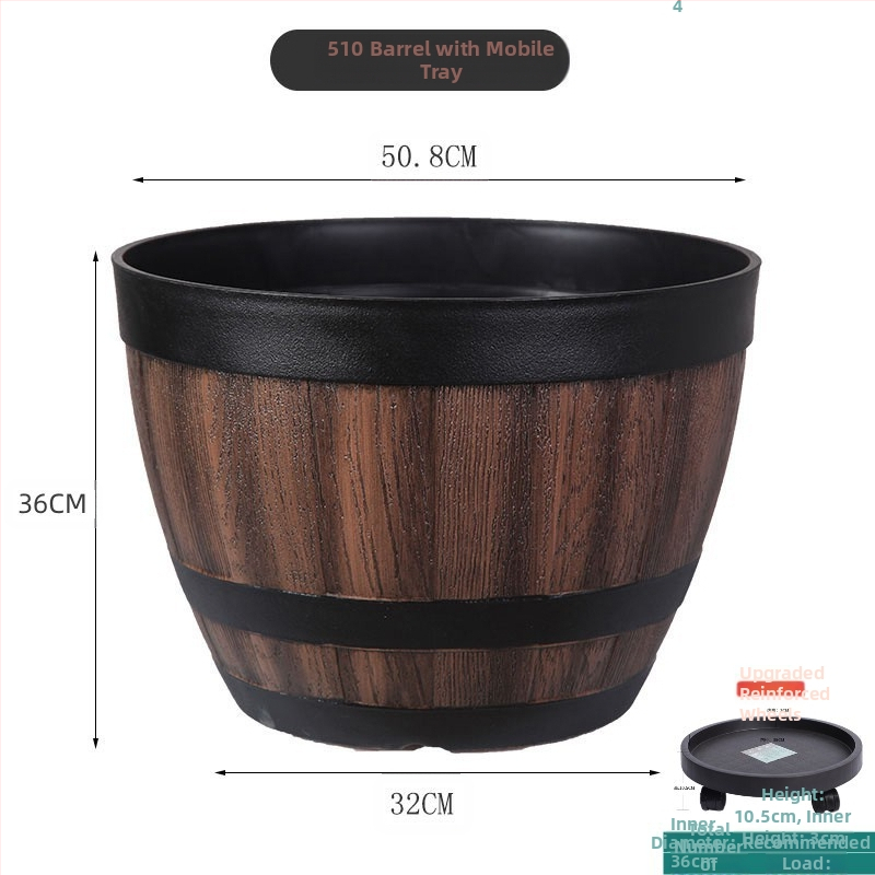 Цветарник от смола, подов модел, класически стил, за домашно градинарство