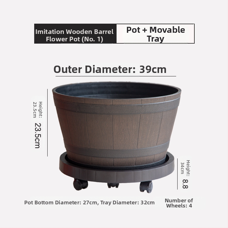 Цветарник от смола, подов модел, класически стил, за домашно градинарство