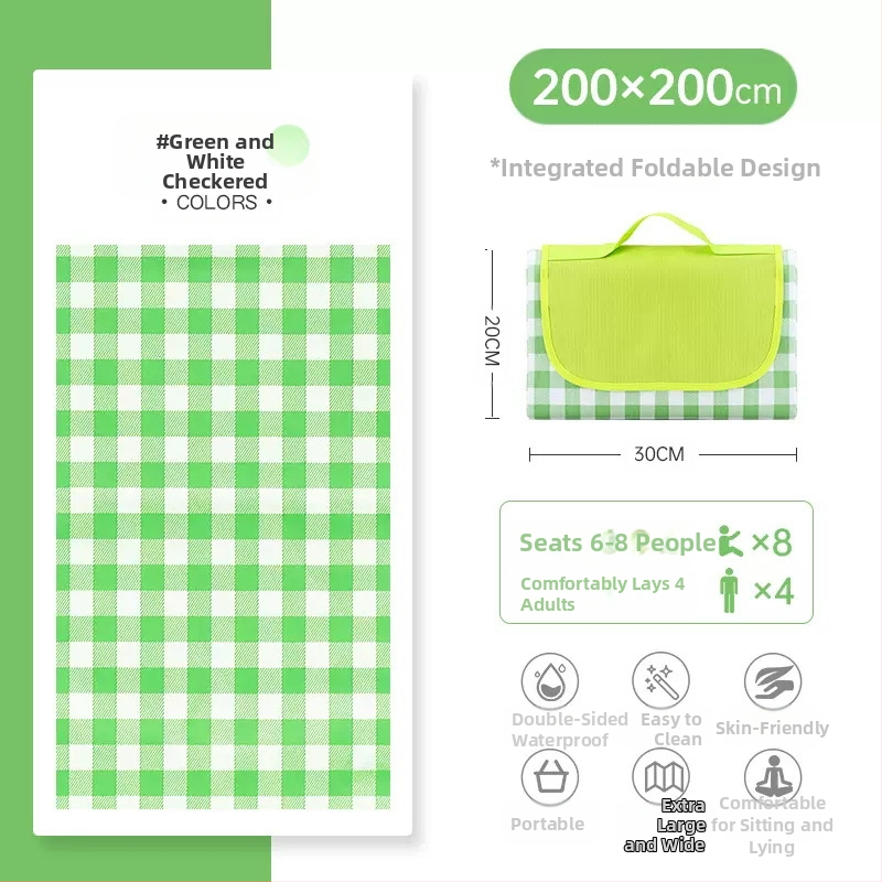 PVC piknika paklājs, Oxford audums, ūdensizturīgs, ārējai lietošanai, pārnēsājams