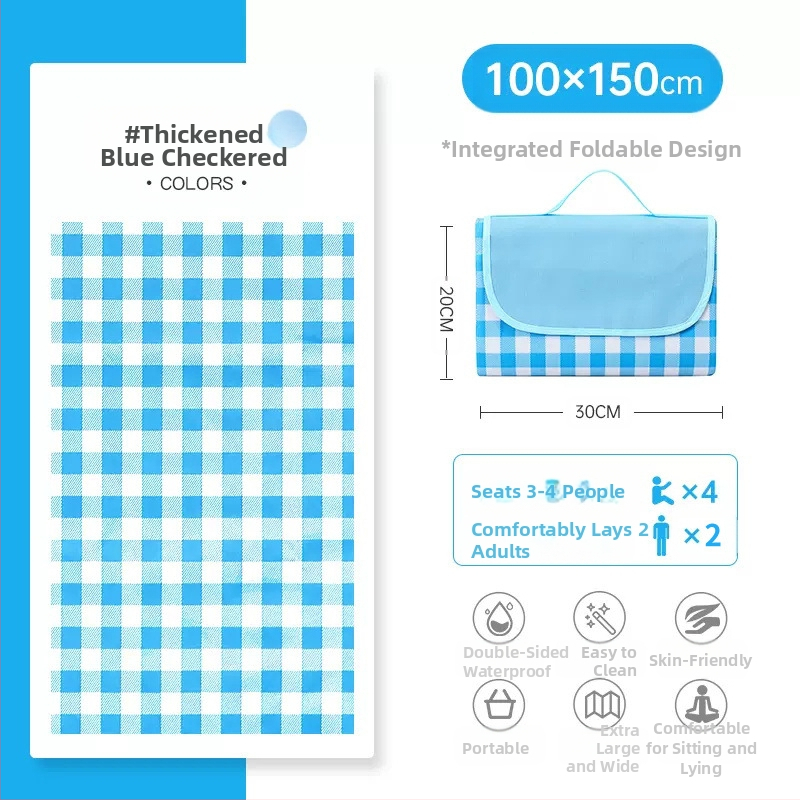 PVC piknika paklājs, Oxford audums, ūdensizturīgs, ārējai lietošanai, pārnēsājams