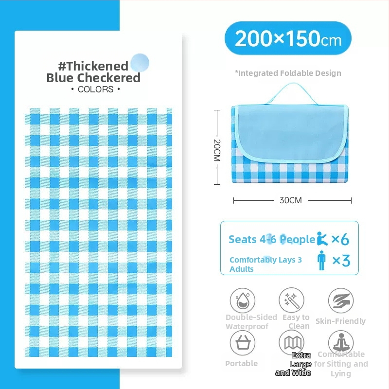 PVC piknika paklājs, Oxford audums, ūdensizturīgs, ārējai lietošanai, pārnēsājams