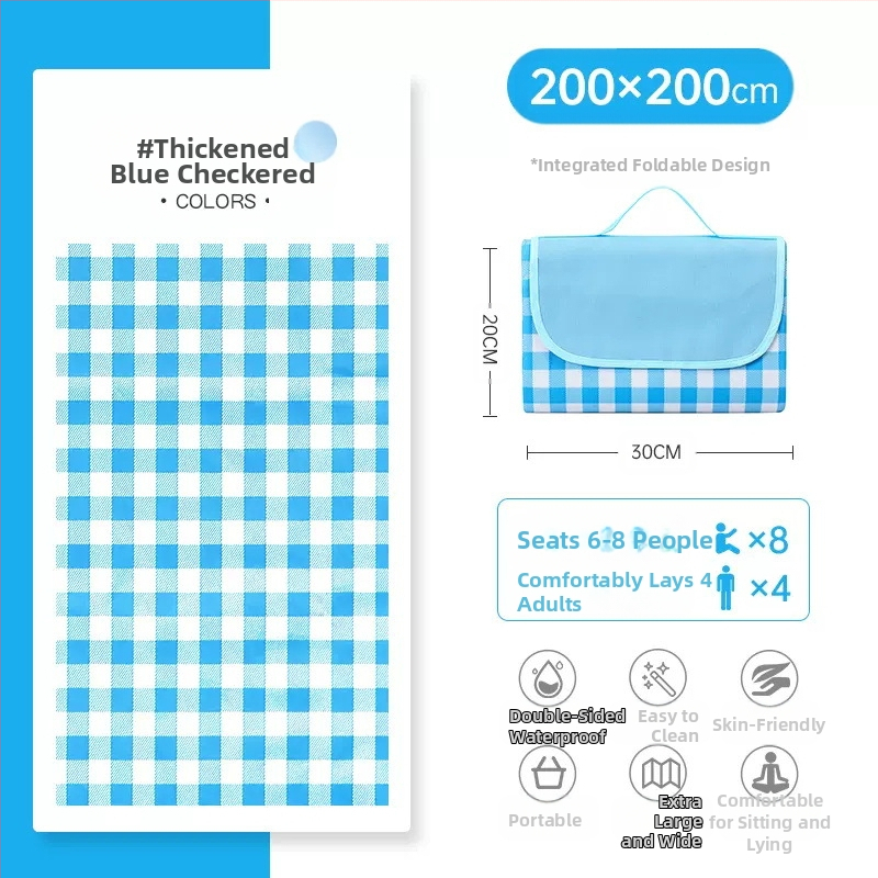 PVC piknika paklājs, Oxford audums, ūdensizturīgs, ārējai lietošanai, pārnēsājams