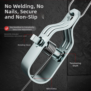 Галванизиран стоманен напрегател за тел за лозови арки и оранжерии, изцяло стоманена конструкция
