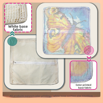 Kryžminio siuvimo komplektas pagalvėlei: vilnos siuvinėjimas, mezgimas ir prancūziškas mazgas, naujasis kinų stilius