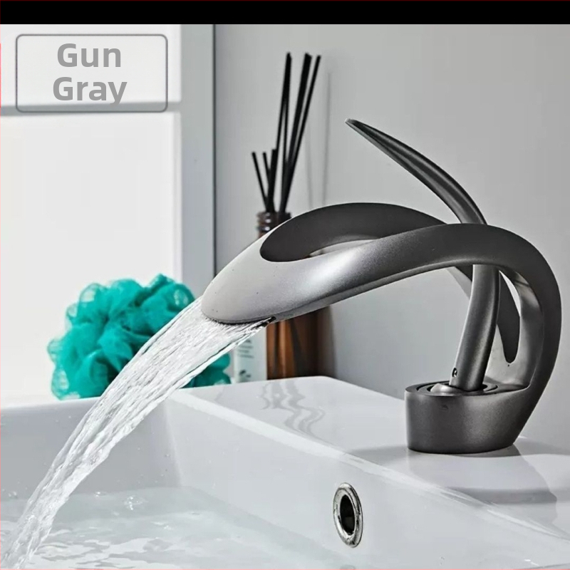 Vario karšto ir šalto vandens maišytuvas plautuvei, vieno skylės montavimas, keraminių vožtuvo korpusas, elektroplatinė apdaila