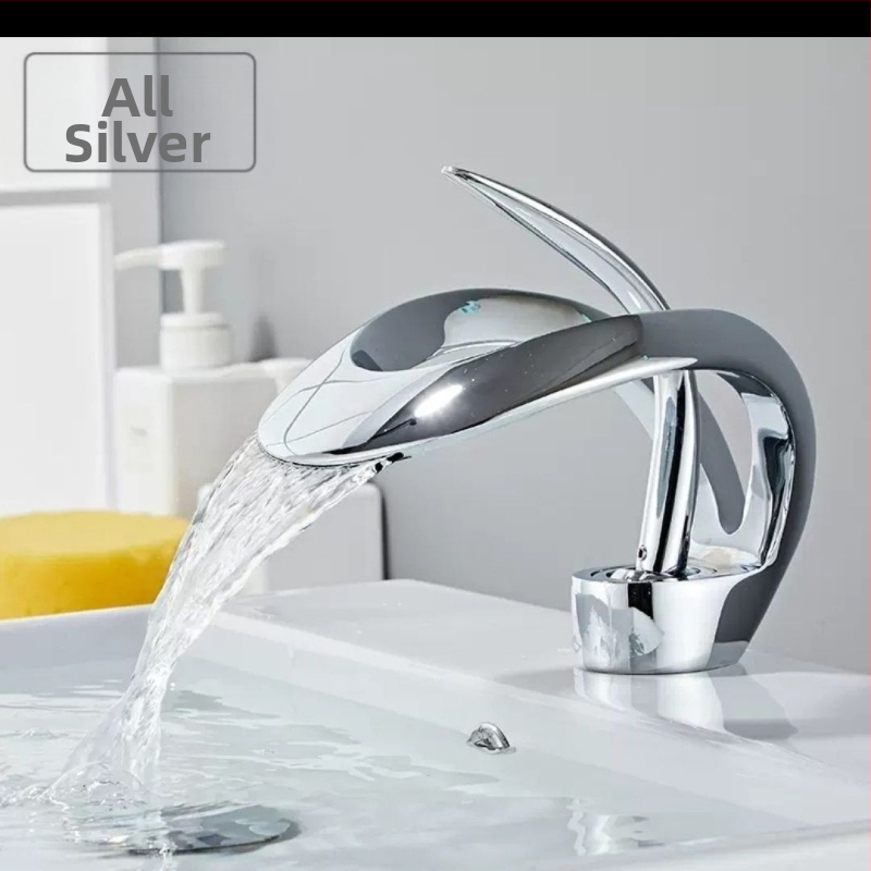 Vario karšto ir šalto vandens maišytuvas plautuvei, vieno skylės montavimas, keraminių vožtuvo korpusas, elektroplatinė apdaila