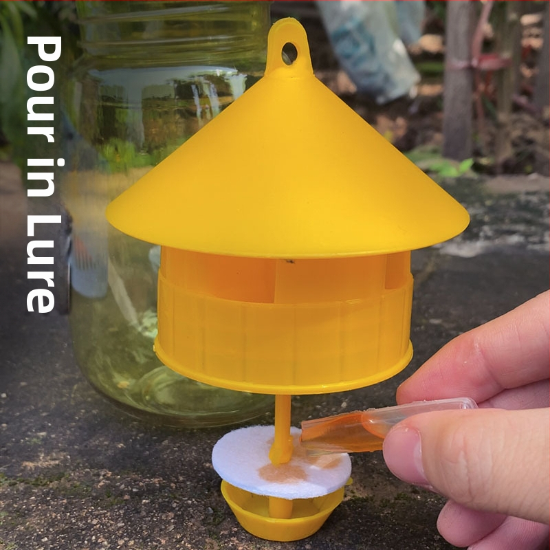 Ловушка за плодови мушици за градина и зеленчукови насаждения с примамка и уловител (Марка: Other; Обработка и персонализация: Не; Включва примамка; Съдържа уловител)