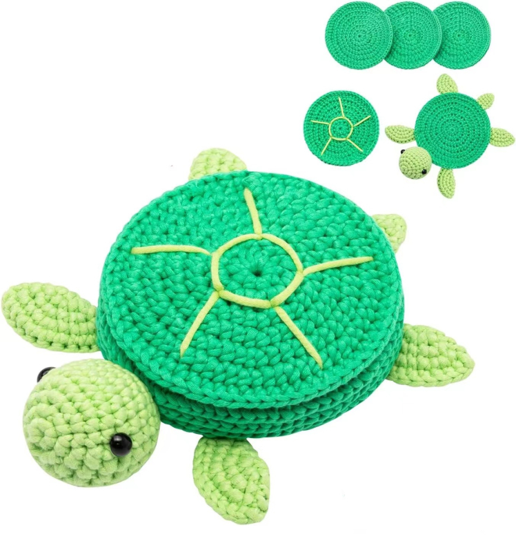 Rinkinys megzti gyvūnėliams su vilnos siūlais – pusiau verptas, susukti siūlai, pieno medvilnė