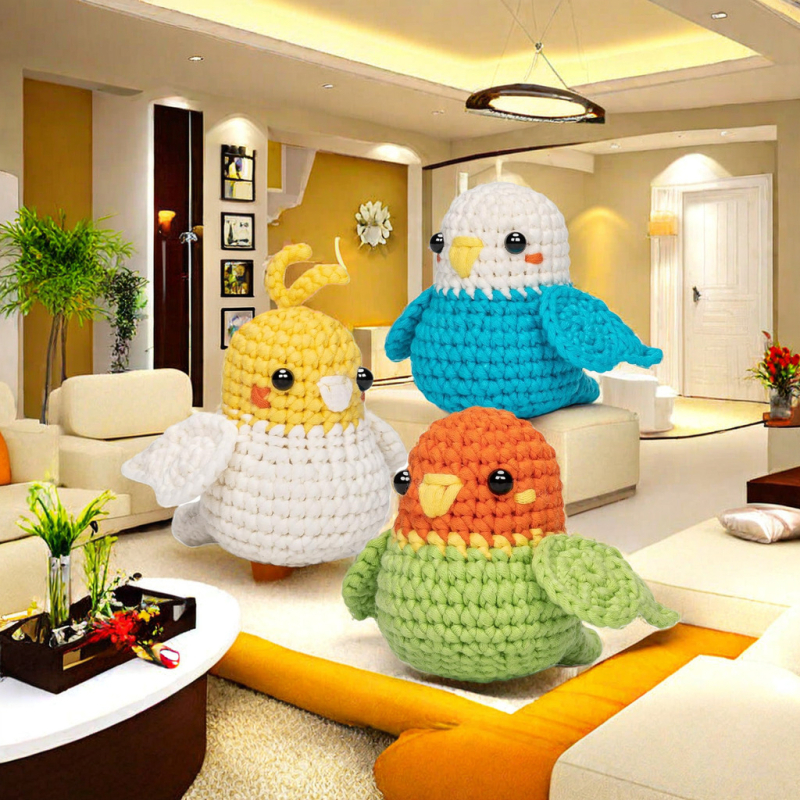 Rinkinys megzti gyvūnėliams su vilnos siūlais – pusiau verptas, susukti siūlai, pieno medvilnė