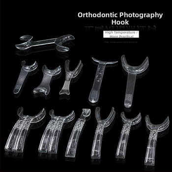 Ortodontikus kettős fejű fém retraktor-nyitó, magas hőállóságú, felnőtteknek, szájfotózáshoz