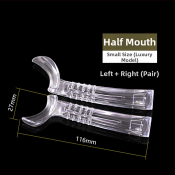 Ortodontikus kettős fejű fém retraktor-nyitó, magas hőállóságú, felnőtteknek, szájfotózáshoz