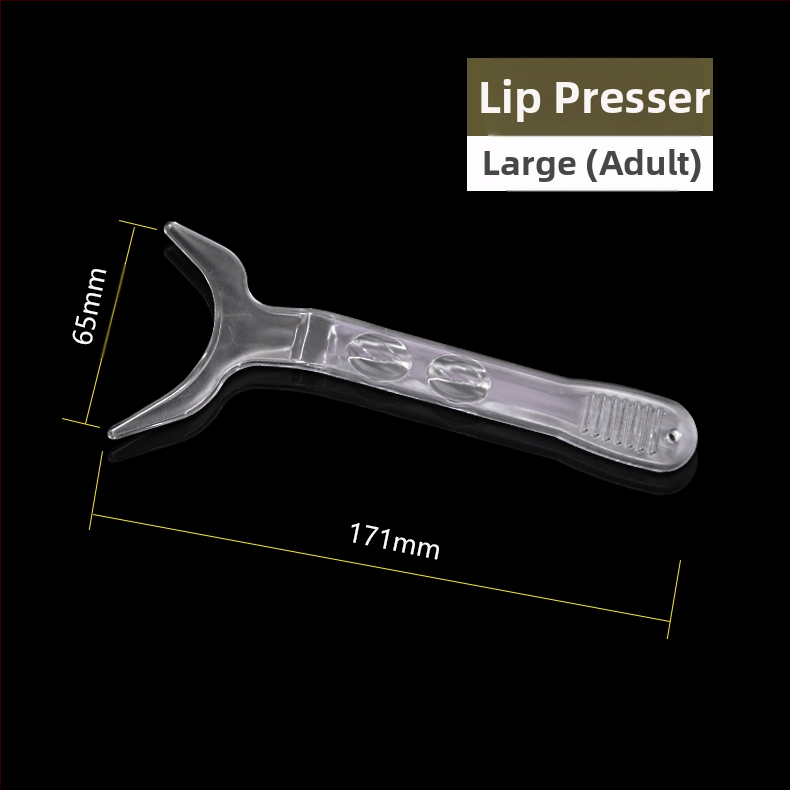 Ortodontikus kettős fejű fém retraktor-nyitó, magas hőállóságú, felnőtteknek, szájfotózáshoz