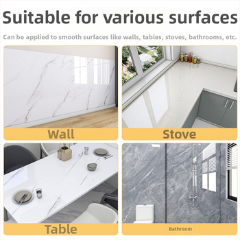 PVC αυτοκόλλητο τοίχου, αυτοκόλλητο και αδιάβροχο – μοτίβο αντίγραφο πλακιδίων για σαλόνι, απλό και μοντέρνο στυλ