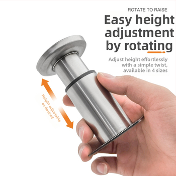 Ρυθμιζόμενα πόδια επίπλων για ντουλάπες και καναπέδες – Qiaoju qiaojian hardware, μοντέλο QJDL-BXGGJ-7, υλικό: ανοξείδωτος χάλυβας/ψυχροκυλισμένος χάλυβας, κατάλληλα για ντουλάπες και άλλα έπιπλα, στυλ: μοντέρνο μινιμαλιστικό