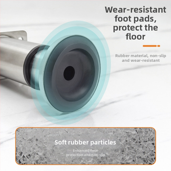 Ρυθμιζόμενα πόδια επίπλων για ντουλάπες και καναπέδες – Qiaoju qiaojian hardware, μοντέλο QJDL-BXGGJ-7, υλικό: ανοξείδωτος χάλυβας/ψυχροκυλισμένος χάλυβας, κατάλληλα για ντουλάπες και άλλα έπιπλα, στυλ: μοντέρνο μινιμαλιστικό