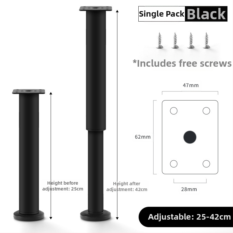 Регулируеми крачета за мебели – Qiaoju qiaojian hardware, модел QJDL-BXGGJ-7, материал: неръждаема стомана/хладно валцована стомана, подходящи за шкафове и дивани, стил: модерен минимализъм