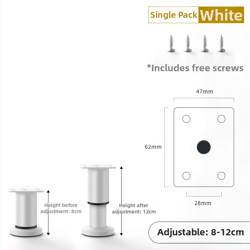Регулируеми крачета за мебели – Qiaoju qiaojian hardware, модел QJDL-BXGGJ-7, материал: неръждаема стомана/хладно валцована стомана, подходящи за шкафове и дивани, стил: модерен минимализъм