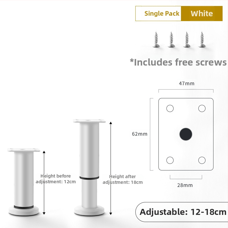 Регулируеми крачета за мебели – Qiaoju qiaojian hardware, модел QJDL-BXGGJ-7, материал: неръждаема стомана/хладно валцована стомана, подходящи за шкафове и дивани, стил: модерен минимализъм