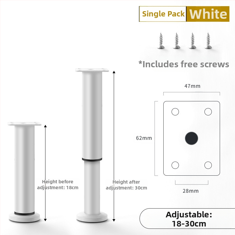 Регулируеми крачета за мебели – Qiaoju qiaojian hardware, модел QJDL-BXGGJ-7, материал: неръждаема стомана/хладно валцована стомана, подходящи за шкафове и дивани, стил: модерен минимализъм