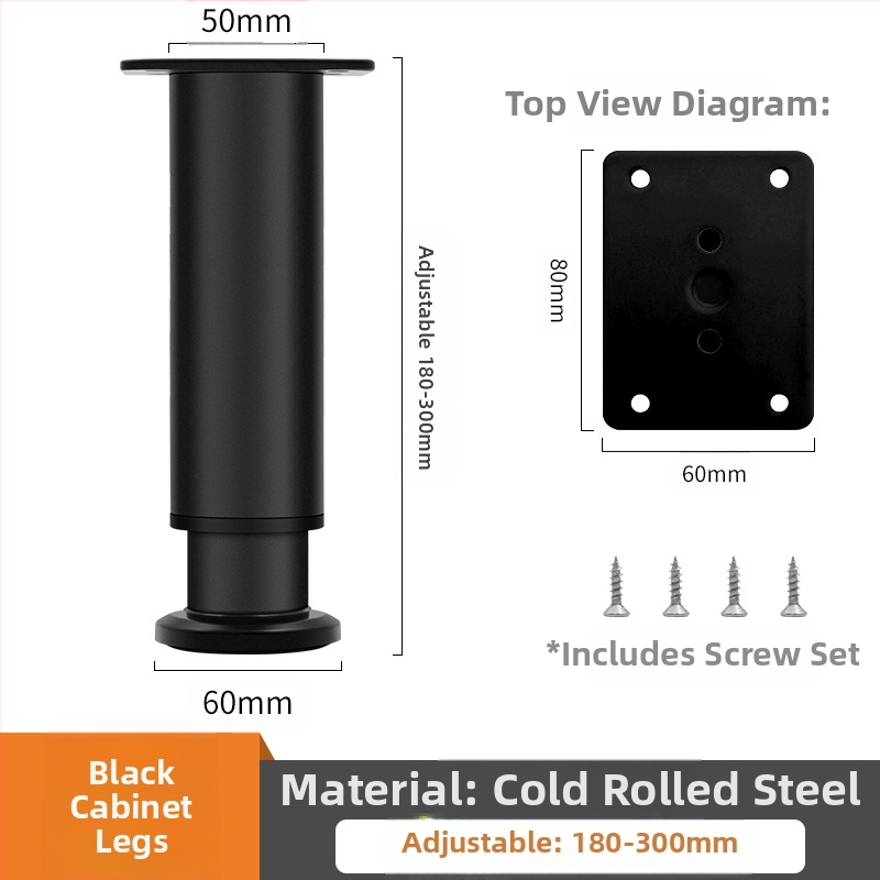 Регулируеми крачета за мебели – Qiaoju qiaojian hardware, модел QJDL-BXGGJ-7, материал: неръждаема стомана/хладно валцована стомана, подходящи за шкафове и дивани, стил: модерен минимализъм