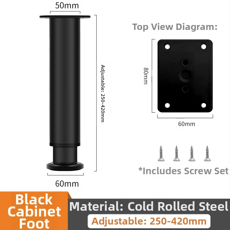 Регулируеми крачета за мебели – Qiaoju qiaojian hardware, модел QJDL-BXGGJ-7, материал: неръждаема стомана/хладно валцована стомана, подходящи за шкафове и дивани, стил: модерен минимализъм