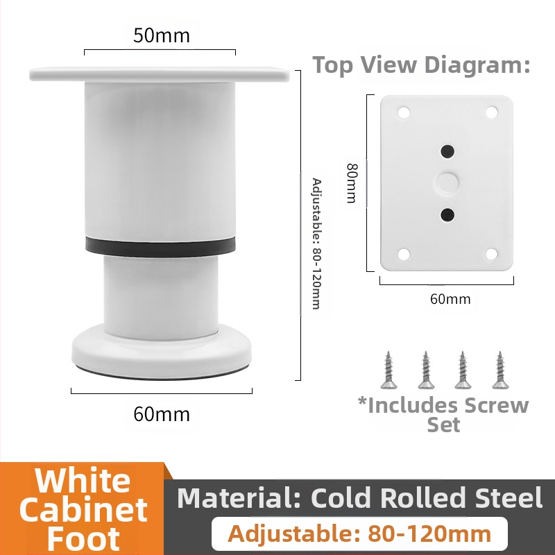 Регулируеми крачета за мебели – Qiaoju qiaojian hardware, модел QJDL-BXGGJ-7, материал: неръждаема стомана/хладно валцована стомана, подходящи за шкафове и дивани, стил: модерен минимализъм