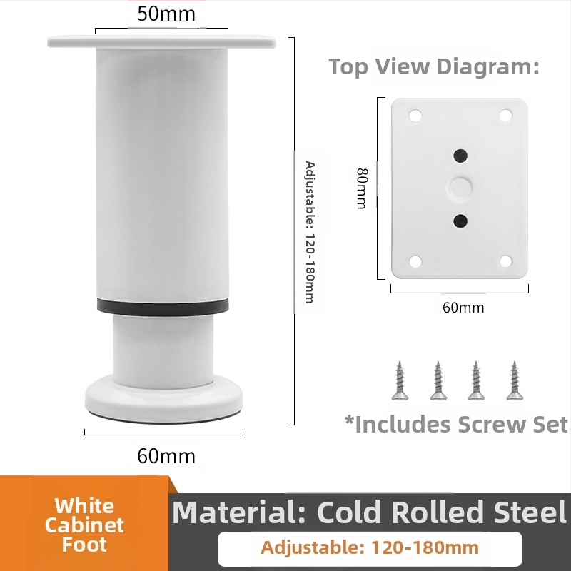 Регулируеми крачета за мебели – Qiaoju qiaojian hardware, модел QJDL-BXGGJ-7, материал: неръждаема стомана/хладно валцована стомана, подходящи за шкафове и дивани, стил: модерен минимализъм