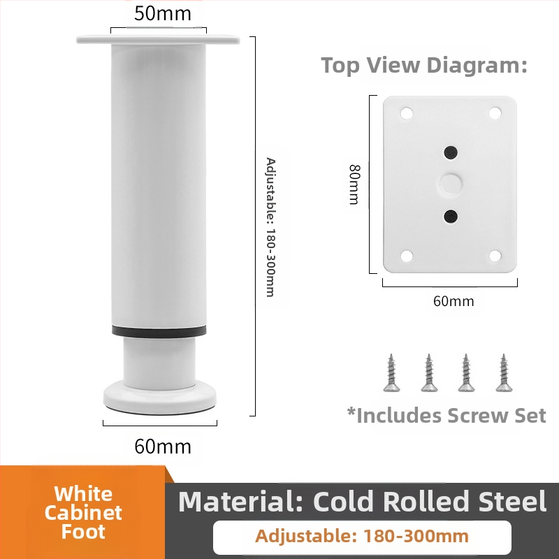 Регулируеми крачета за мебели – Qiaoju qiaojian hardware, модел QJDL-BXGGJ-7, материал: неръждаема стомана/хладно валцована стомана, подходящи за шкафове и дивани, стил: модерен минимализъм